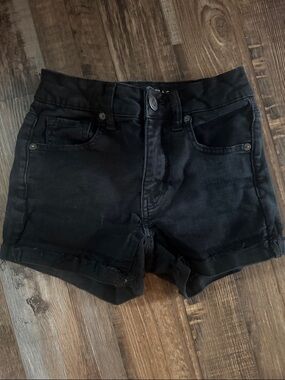 American Eagle Outfitters size 00 Women's Black Denim Casual Shorts
